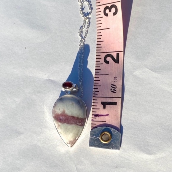 Pink Tourmaline in Quartz & Garnet Necklace